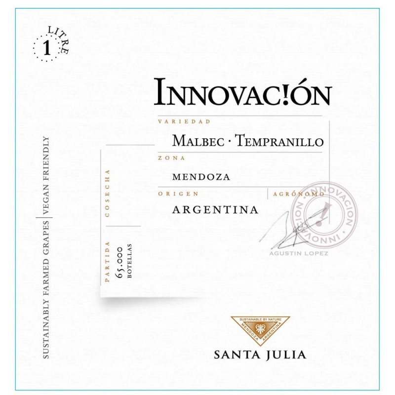 Santa Julia Organic Innovation Organica Malbec/Cabernet 2014 Front Label