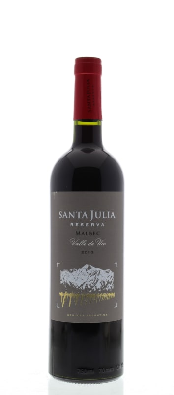 Santa Julia Reserva Malbec 2013 Front Bottle Shot