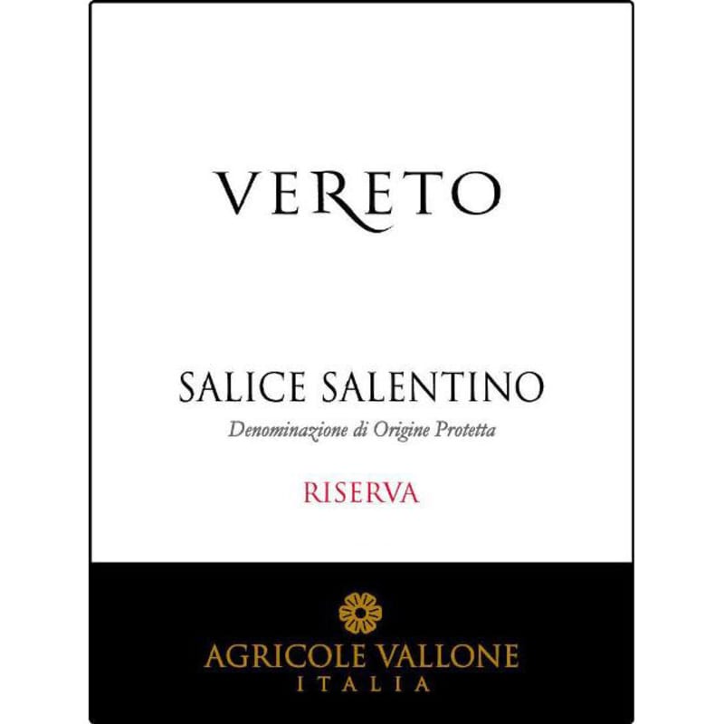 Agricole Vallone Vereto Riserva 2008 Front Label
