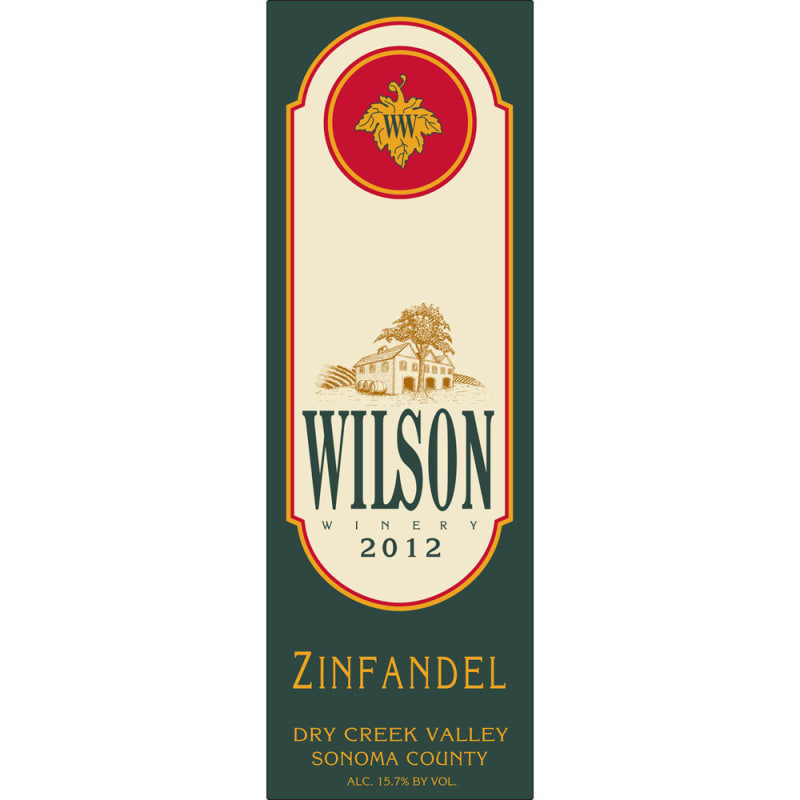 Wilson Winery Dry Creek Valley Zinfandel 2012 Front Label