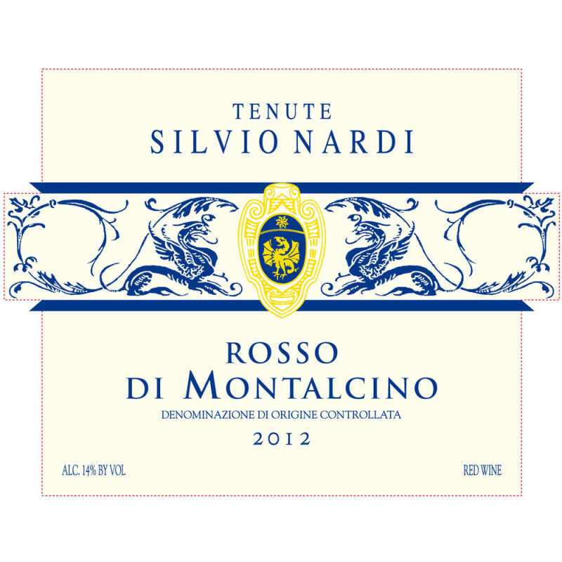Tenute Silvio Nardi Rosso di Montalcino 2012 Front Label