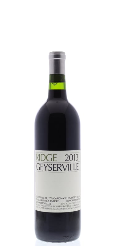 Ridge Geyserville 2013 Front Bottle Shot