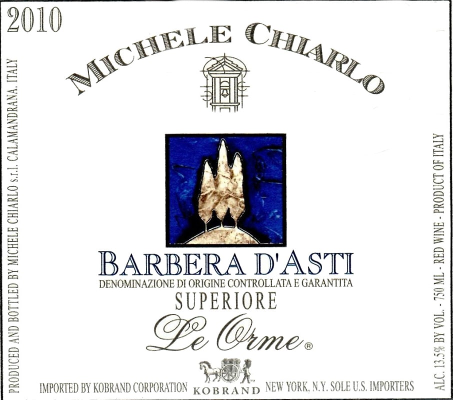 Michele Chiarlo Le Orme Barbera d'Asti 2010 Front Label