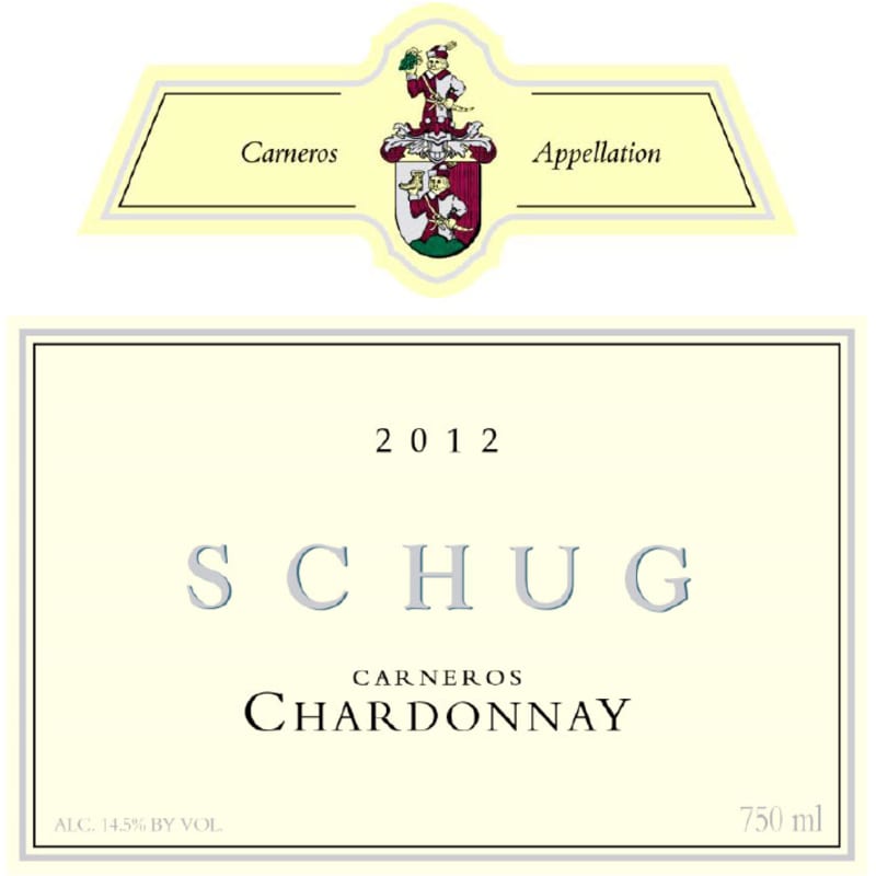 Schug Carneros Chardonnay (375ML half-bottle) 2012 Front Label
