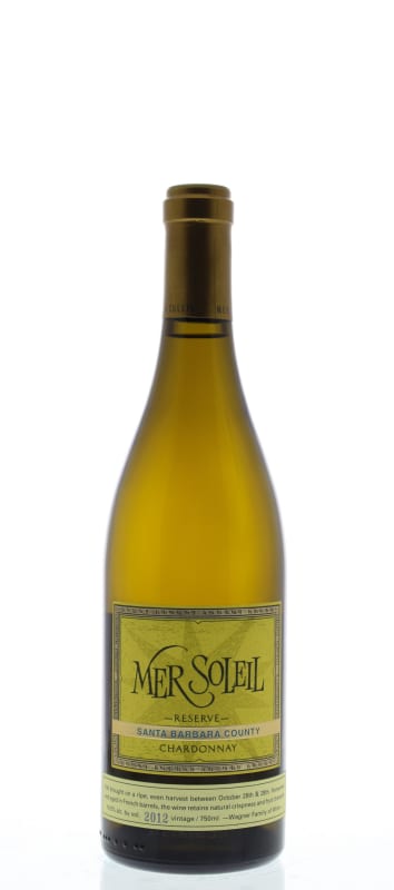Mer Soleil Santa Barbara Reserve Chardonnay 2012 Front Bottle Shot