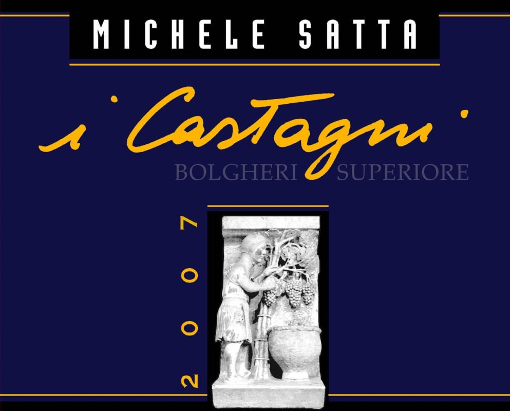 Michele Satta I Castagni Bolgheri Rosso Superiore 2007 Front Label