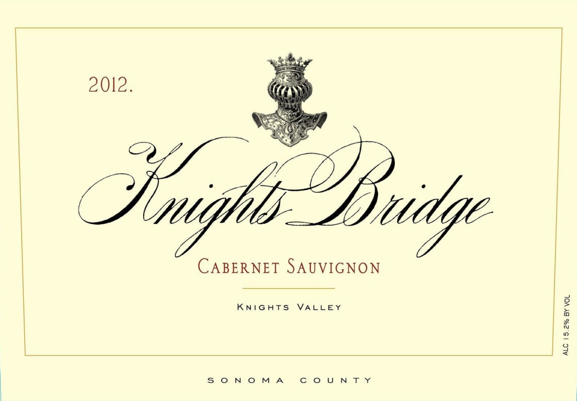Knights Bridge Knights Valley Cabernet Sauvignon 2012 Front Label