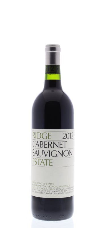 Ridge Estate Cabernet Sauvignon 2012 Front Bottle Shot