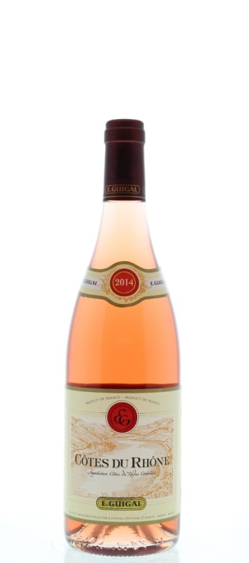 E. Guigal Cotes du Rhone Rose 2014 Front Bottle Shot