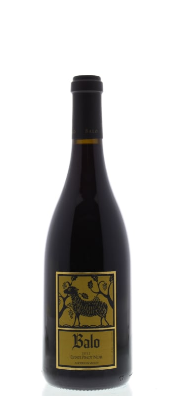 Balo Anderson Valley Estate Pinot Noir 2012 Front Bottle Shot