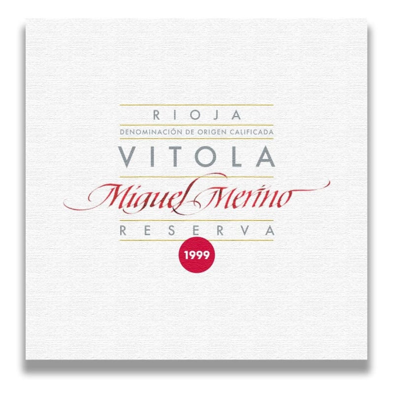 Miguel Merino Vitola Reserva 1999 Front Label