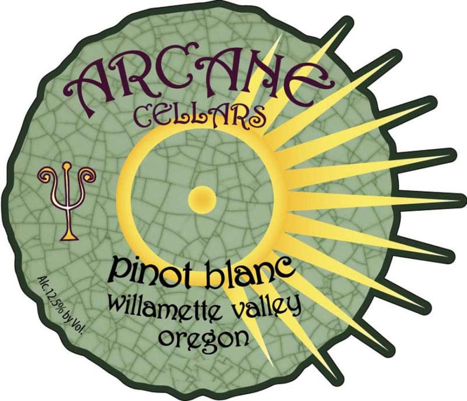Arcane Pinot Blanc 2009 Front Label