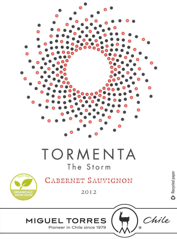 Miguel Torres Tormenta Reserve Cabernet Sauvignon 2012 Front Label