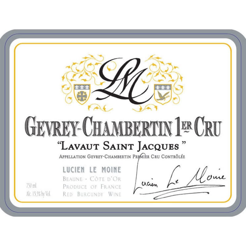 Lucien Le Moine Gevrey-Chambertin Lavaut Saint Jacques Premier Cru 2009 Front Label