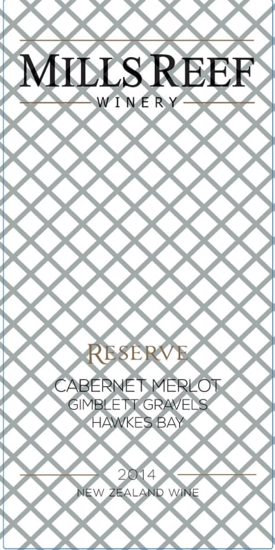 Mills Reef Reserve Cabernet - Merlot 2014 Front Label
