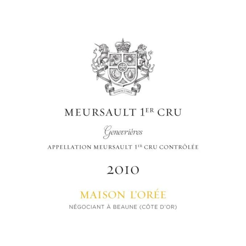Maison L'Oree Meursault Les Genevrieres 2010 Front Label