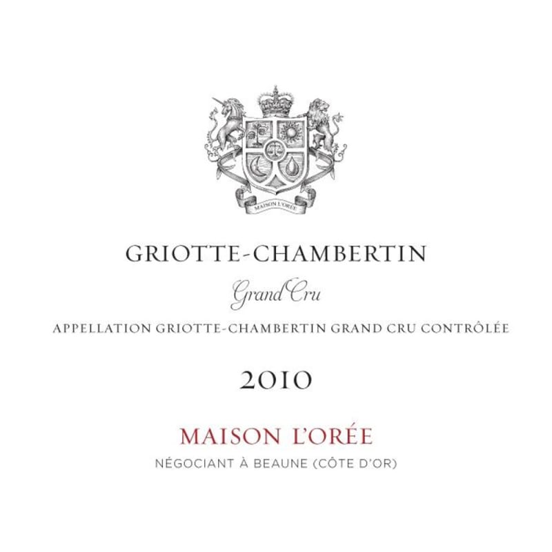 Maison L'Oree Griotte-Chambertin 2010 Front Label
