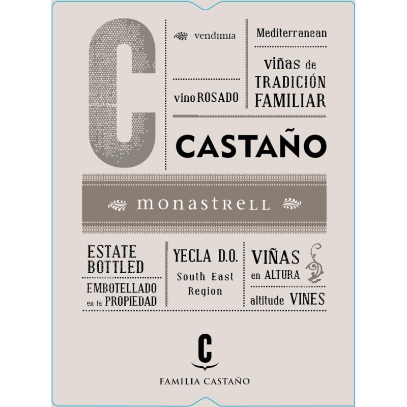Bodegas Castano Rose 2012 Front Label