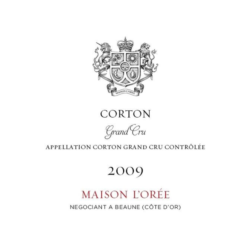 Maison L'Oree Corton 2009 Front Label