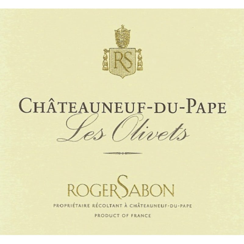 Roger Sabon Chateauneuf-du-Pape Les Olivets 2013 Front Label