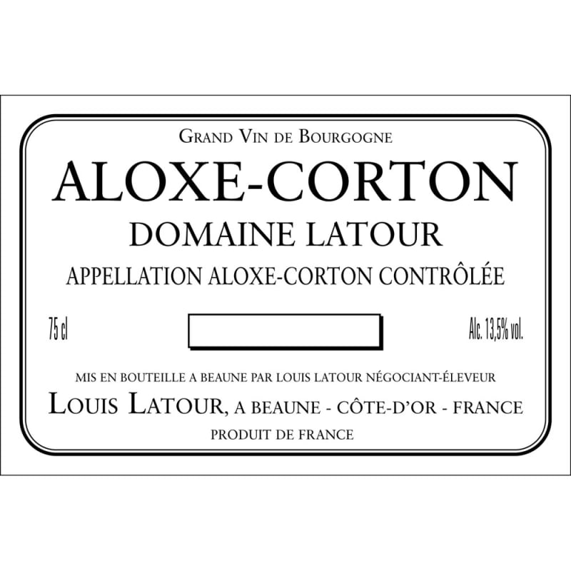 Louis Latour Aloxe Corton Domaine Latour 2012 Front Label