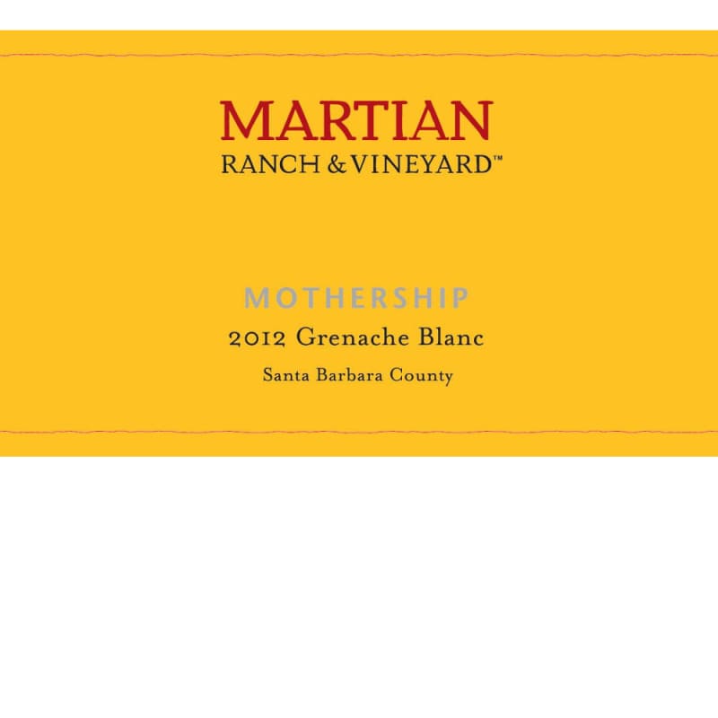 Martian Mothership Grenache Blanc 2012 Front Label