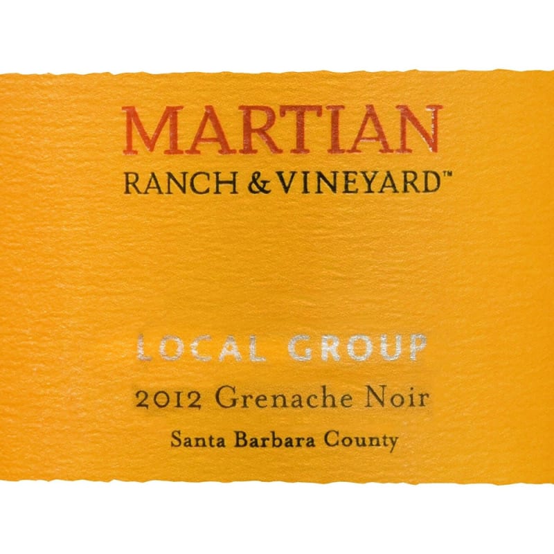 Martian Local Group Grenache Noir 2012 Front Label
