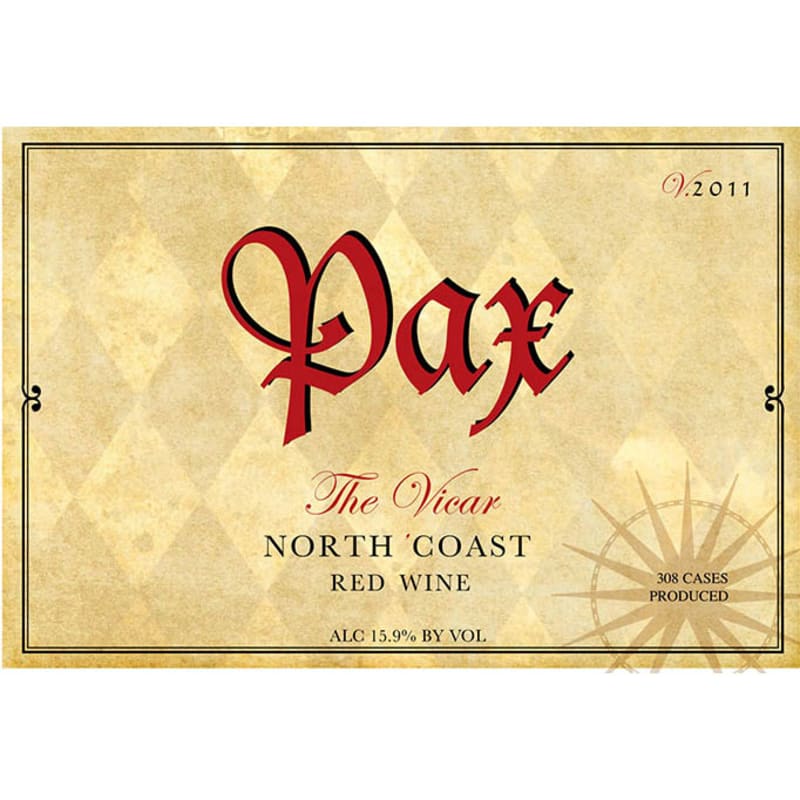 Pax The Vicar 2011 Front Label
