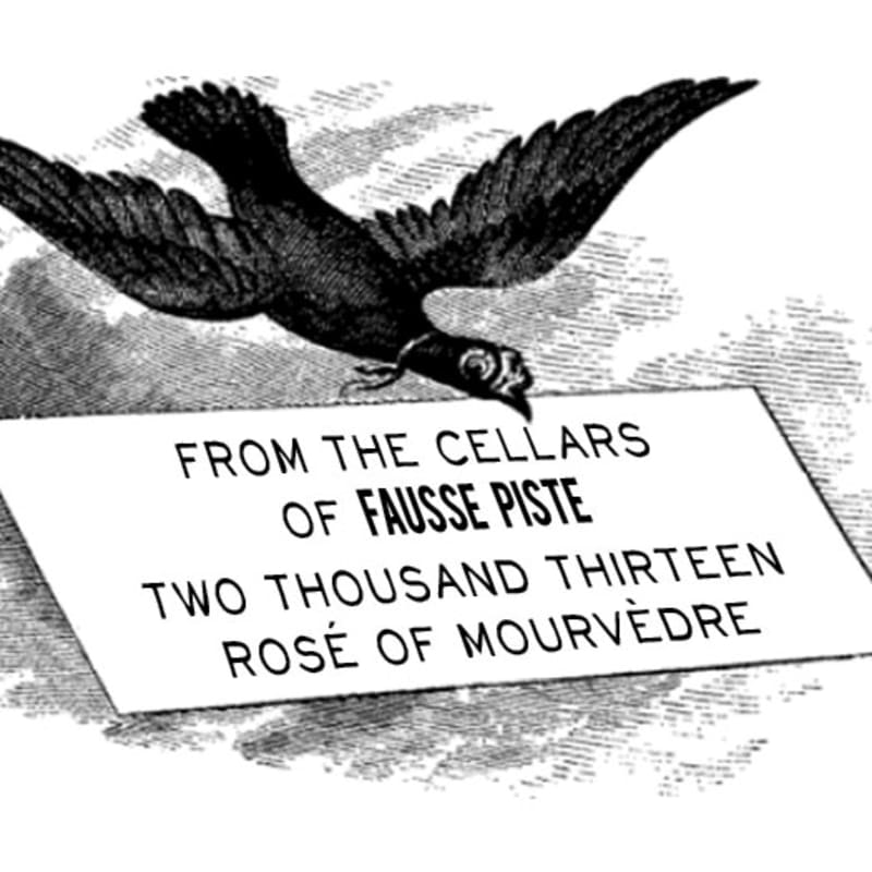 Fausse Piste Rose of Mourvedre 2013 Front Label