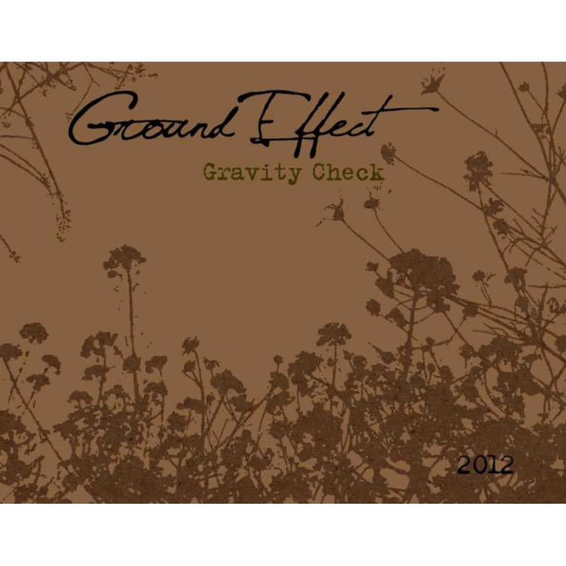Ground Effect Gravity Effect White Blend 2012 Front Label