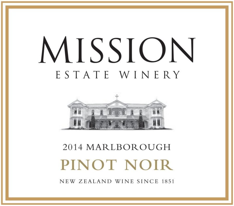 Mission Estate Pinot Noir 2014 Front Label