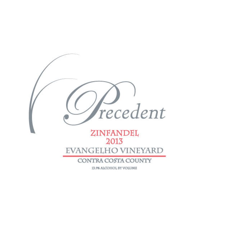 Precedent Evangelho Zinfandel 2013 Front Label