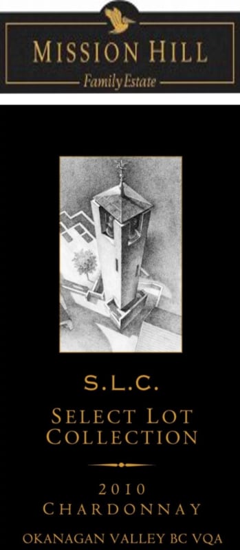 Mission Hill Select Lot Collection S.L.C. Chardonnay 2010 Front Label