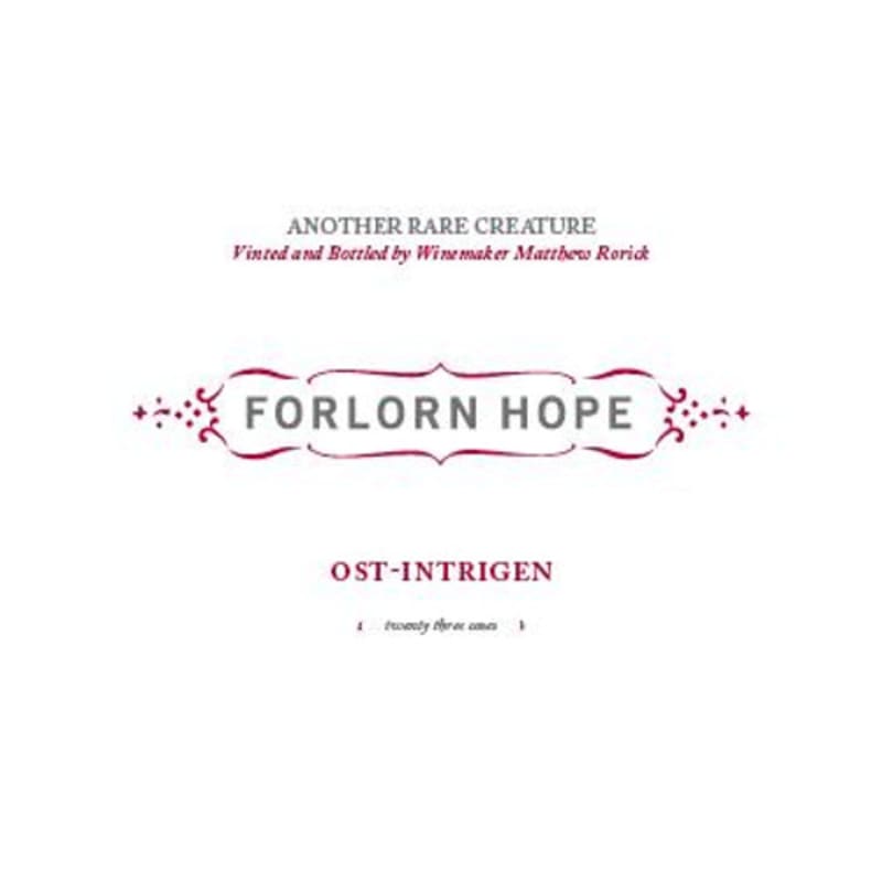 Forlorn Hope Ost-Intrigen St. Laurent 2013 Front Label