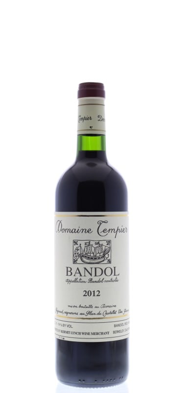 Domaine Tempier Bandol Rouge 2012 Front Bottle Shot