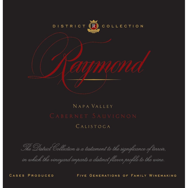 Raymond Calistoga Cabernet Sauvignon 2012 Front Label