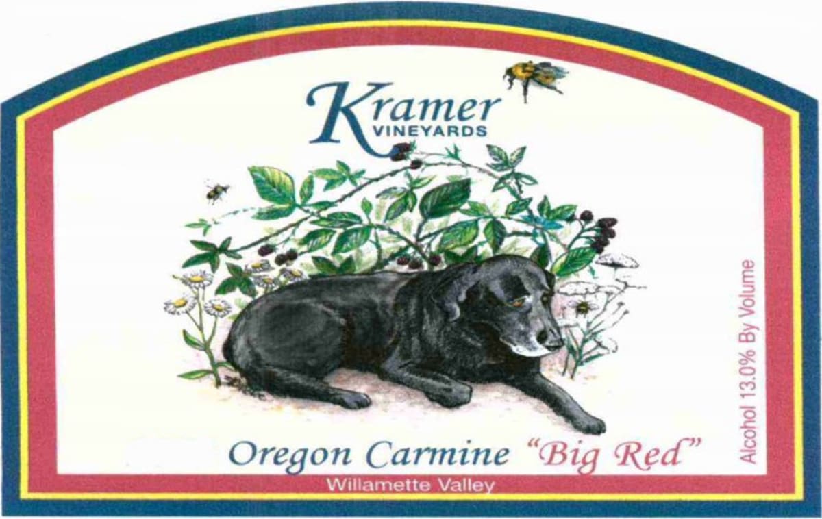 Kramer Carmine Big Red 2013 Front Label