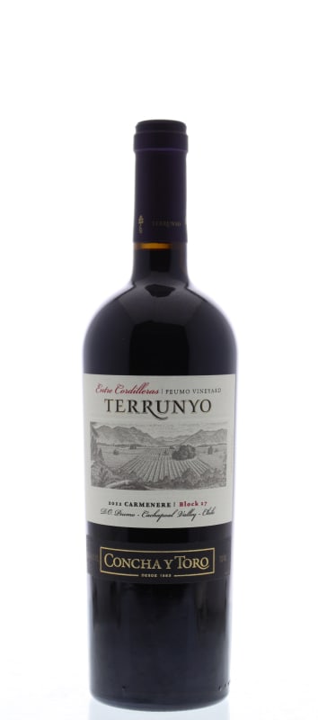 Terrunyo Peumo Vineyard Block 27 Carmenere 2012 Front Bottle Shot
