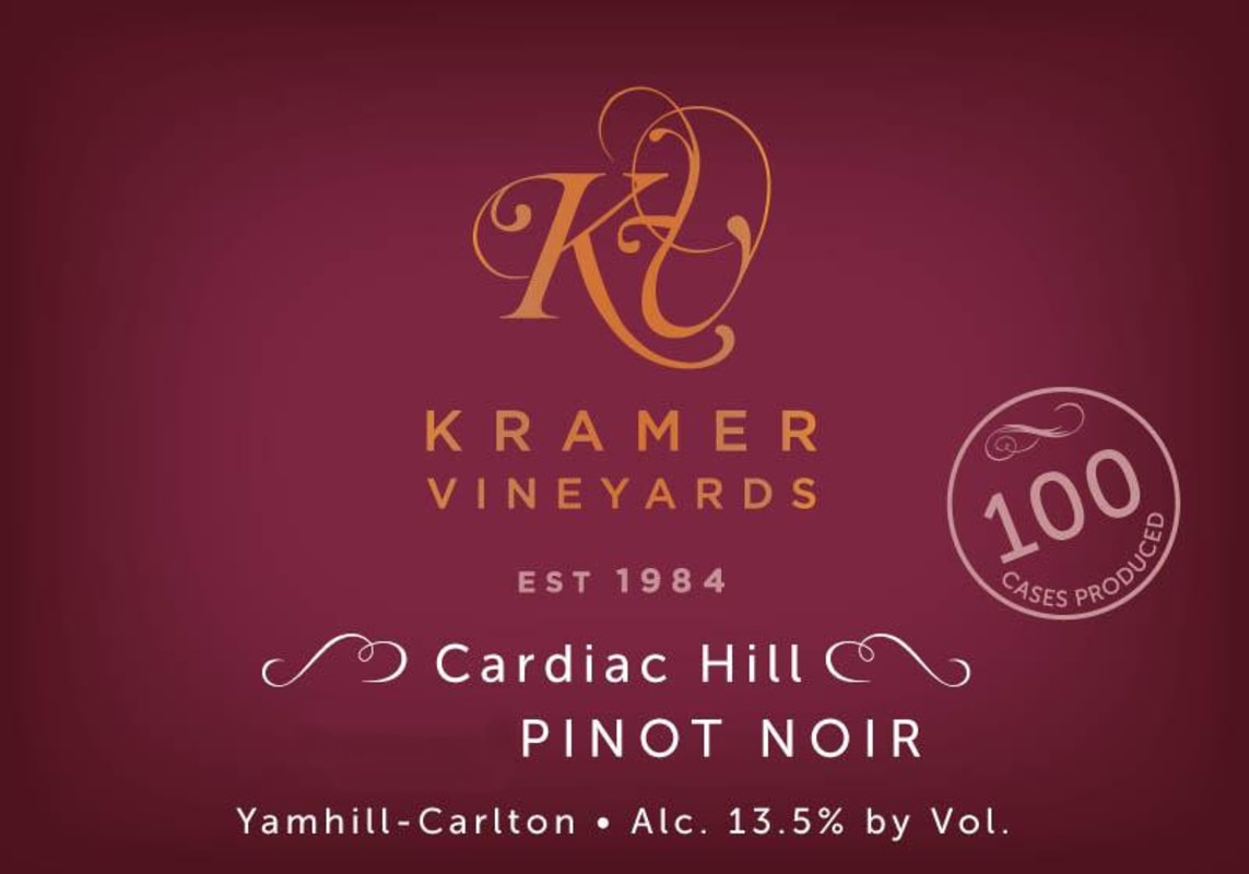 Kramer Cardiac Hill Pinot Noir 2012 Front Label
