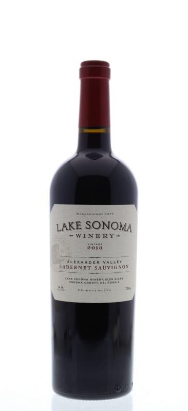 Lake Sonoma Winery Alexander Valley Cabernet Sauvignon 2013 Front Bottle Shot