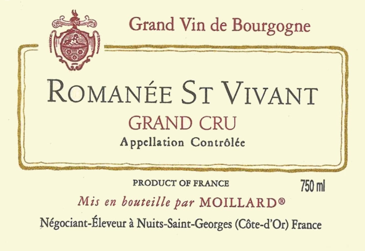 Moillard Grivot Romanee St Vivant Grand Cru 2005 Front Label