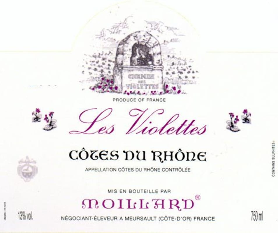 Moillard Grivot Les Violettes 2010 Front Label