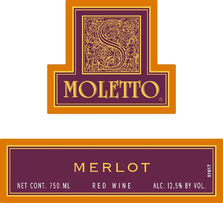 Moleto Merlot 2013 Front Label