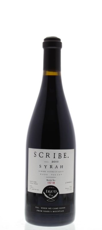 Scribe Napa Valley Syrah 2011 Front Bottle Shot
