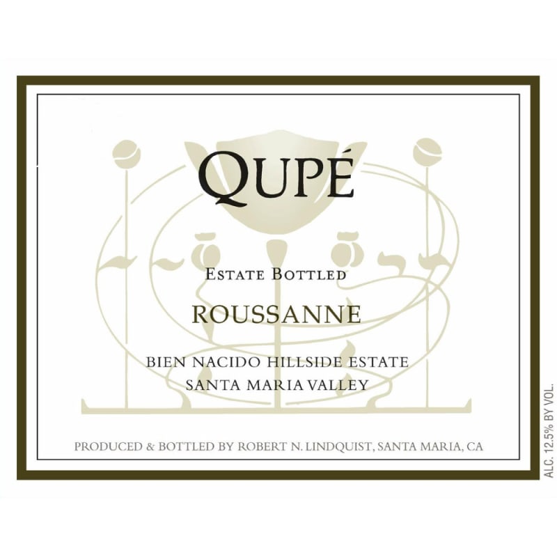 Qupe Bien Nacido Vineyard Hillside Roussanne 2010 Front Label