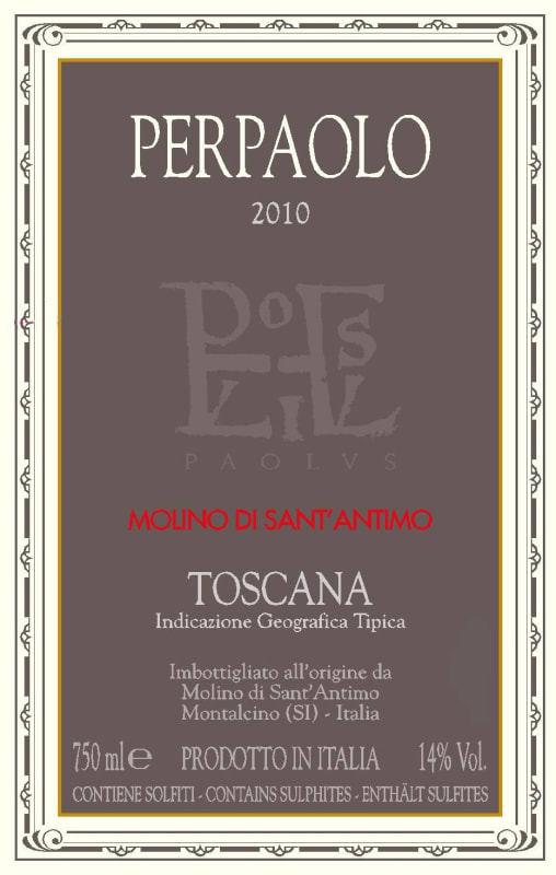 Molino di Sant'Antimo Toscana Perpaolo 2010 Front Label