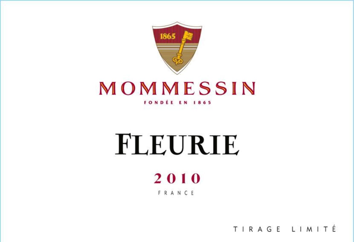 Mommessin Fleurie 2010 Front Label