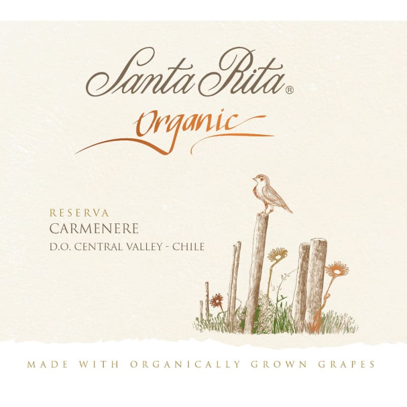 Santa Rita Organic Reserva Carmenere 2010 Front Label
