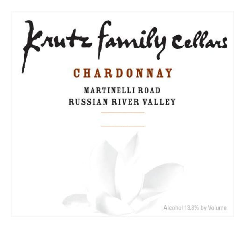 Krutz Family Cellars Martinelli Road Chardonnay 2012 Front Label
