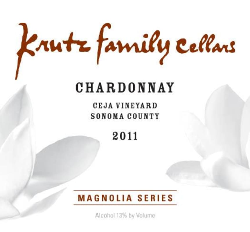 Krutz Family Cellars Magnolia Series Ceja Vineyard Chardonnay 2011 Front Label